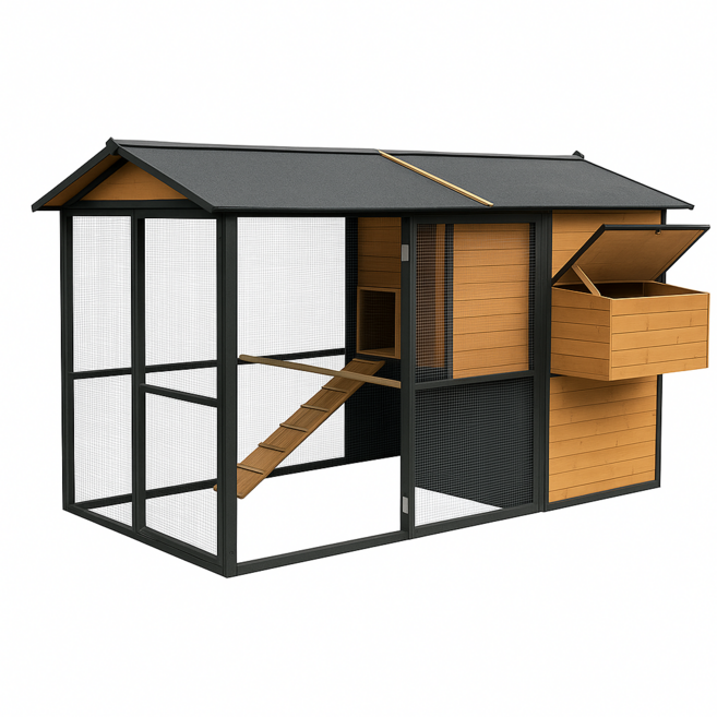 누리펫홈 닭장 조립식 대형 닭집 만들기 양계장 토끼장 고양이 울타리 견사 사육장 케이지, 누리펫C