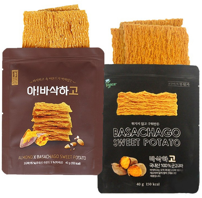 바삭하고 고구마칩 40g + 아몬드 바삭하고 고구마칩 40g 10세트