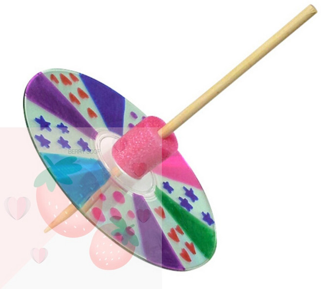 SB 무지개 CD팽이 만들기 아이들만들기