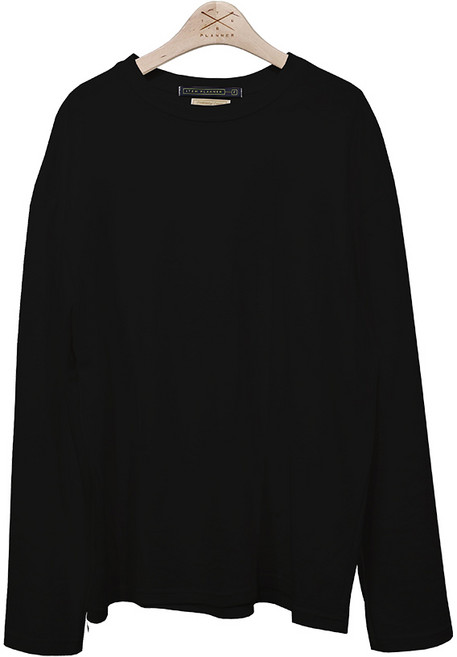 남자 남녀공용 봄 가을 세미 오버핏 라운드 긴팔 티셔츠