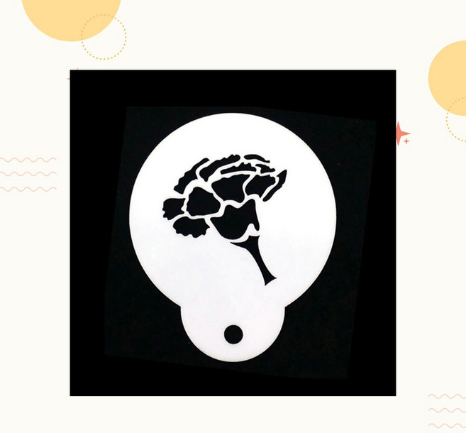 어버이날 스승의날 베이킹 스텐실 도안 미니 카네이션 sm2*78777Ou, 1개