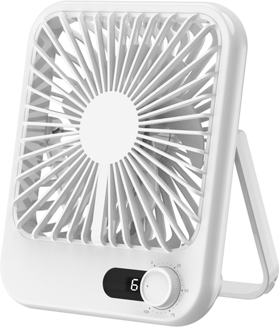 NUNUHANA 고속 저소음 미니 접이식 탁상선풍기 R11, 화이트
