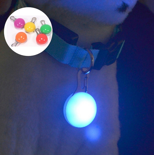 [LED팬던트] 강아지 산책용품 야간 심야 산책 불빛 라이트 색상랜덤, 랜덤(SR1512)