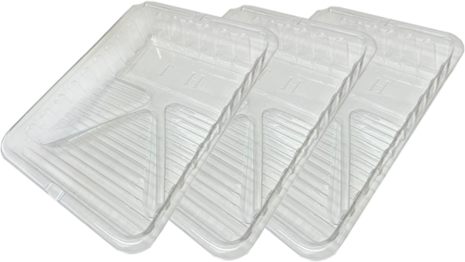 드림공간 플라스틱 로라판 페인트 트레이 투명판 일회용 400x300mm, 3개