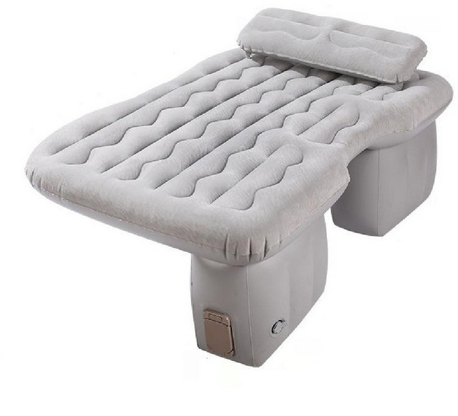 뒷좌석 원터치 에어매트 무선 랜턴 자동펌프 휴대용 자동차 침대 차량용 캠핑 차박, 타이거 그레이, 범용