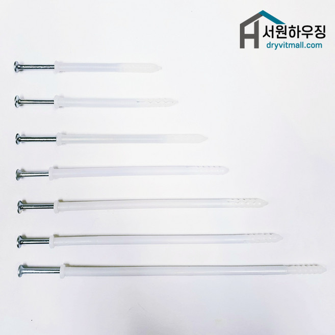 8mm 콘크리트 칼블럭 (70mm~300mm) 타격앙카 칼브럭 단열재화스너, 100개