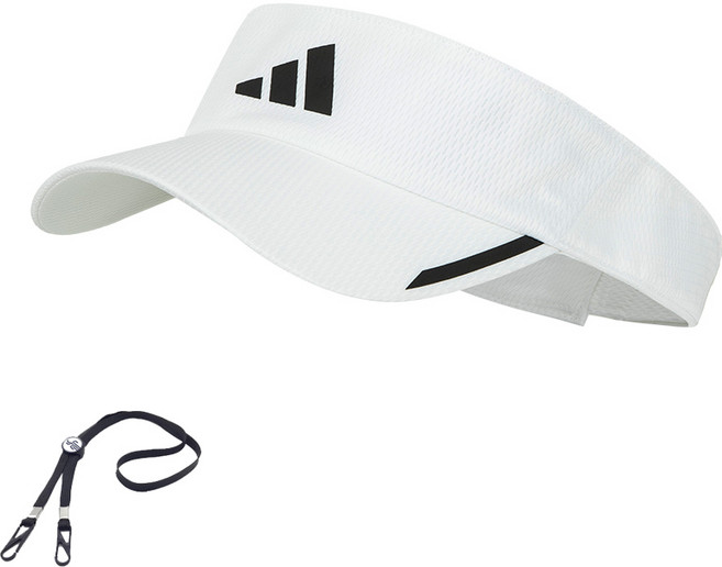 아디다스 러너를 위한 데일리 선 바이저 모자 화이트+PG스트랩줄