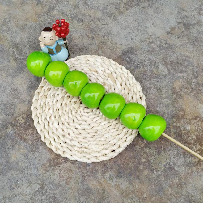 대형 탕후루 모형 소품 장식 지름 업소용 과일 딸기 가게, 녹색 과일 직경 4.5cm 7