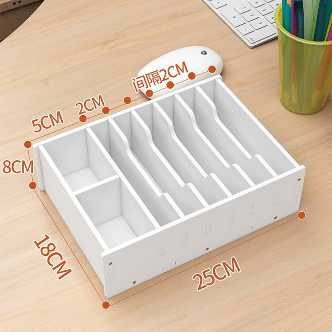 GMZZ 지폐보관함 가정용 미니 금고 돈통 서랍 분류 현금보관함 8칸혼합그리드