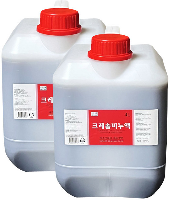 크레졸 비누액 4L 2개 유해동물해충 원예 벌레 살충제 크레솔, 4000ml