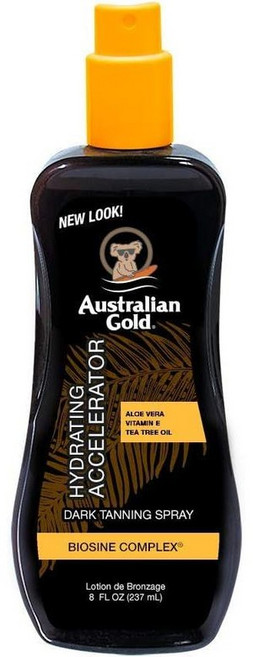 Australian Gold 다크 태닝 엑셀러레이터 스프레이 젤 Moisturize & Hydrate 227g 1개, 3개, 237ml