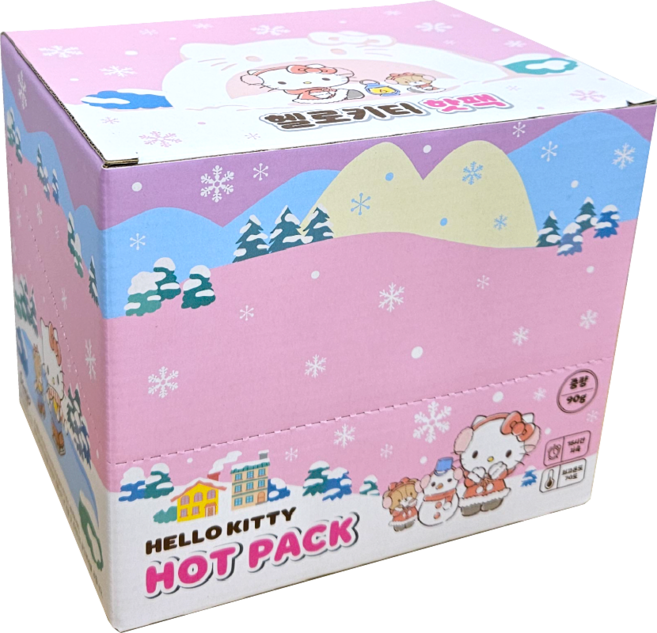산리오 캐릭터즈 헬로키티 90g KC인증 국산 핫팩, 1박스