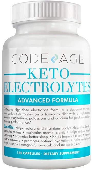코드리지 케토 전해질 보충제 Codeage Keto Electrolyte 180캡슐, 1개, 180정 - 쿠팡