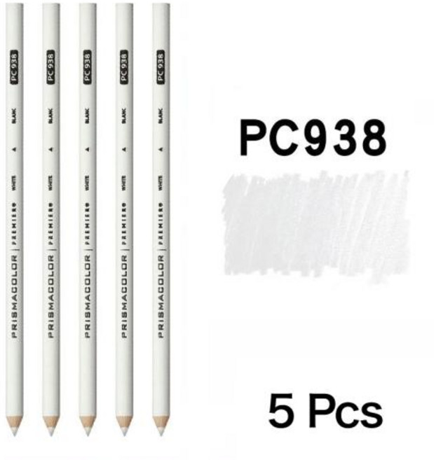프리즈마색연필 PRISMACOLOR 프리미어 소프트 코어 컬러 연필 전문 블랙 PC935 PC938 드로잉 5 개, 2)PC-938-5Pcs