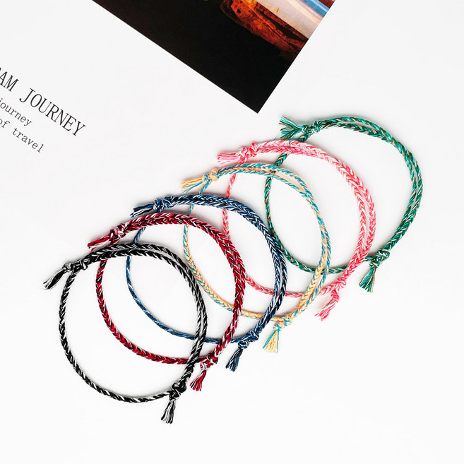 끈팔찌 소원 끈 실 커플 팔찌 발찌 겸용