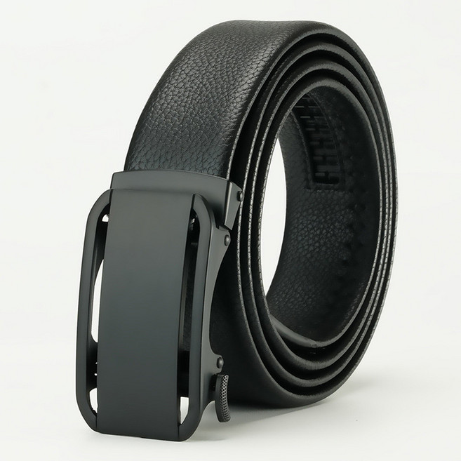 頭層牛皮男士自動扣皮帶 寬3.5CM 商務休閒風格 適用腰圍80-115CM