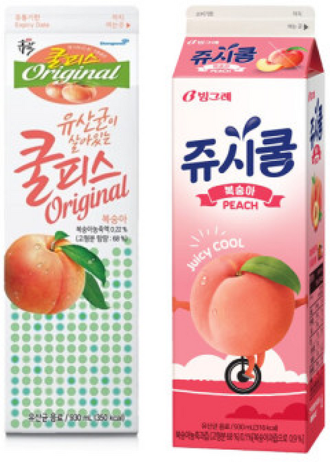 쿨피스+쥬시쿨 음료모음/쿨피스복숭아+쥬시쿨복숭아/냉장무배, 930ml, 1개