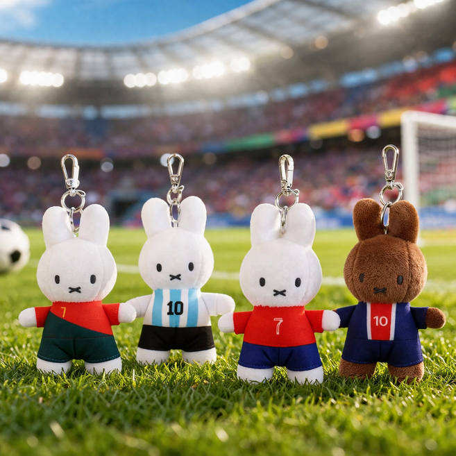 월드컵 미피 인형 키링 대한민국 아르헨티나 포르투칼 프랑스 축구 유니폼 굿즈 캐릭터 가방고리 13cm