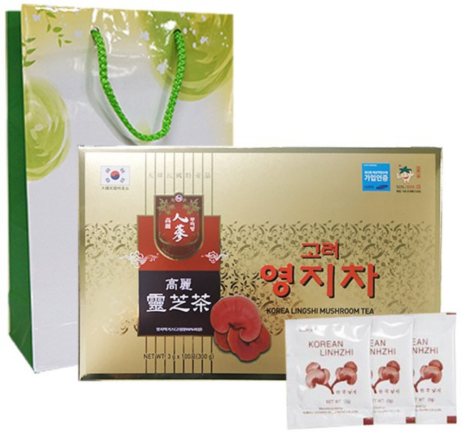 [도매최저가] x 3g 포함) 100포 고려영지차 (쇼핑백, 100, 1개