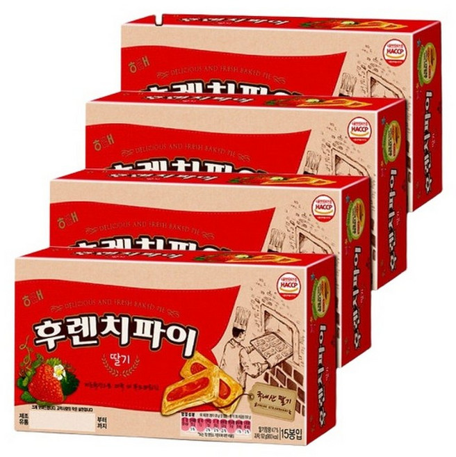 후렌치파이 딸기(15입)192gx4케이스 까까팩토리, 192g, 4개