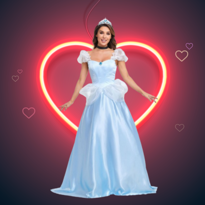 성인 신데렐라 드레스 코스프레 의상 파티 코스튬 졸업사진 드레스