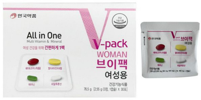 안국약품 브이팩 여성용 2.55g x 30포 1개 605184