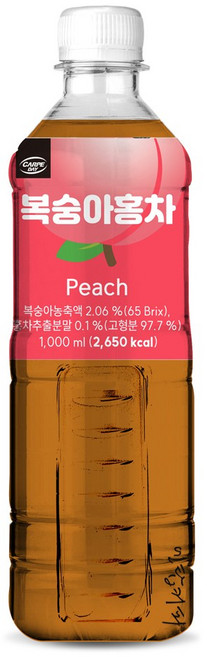 대호 카르페데이 복숭아홍차 액상 1000ml x 6개, 1L