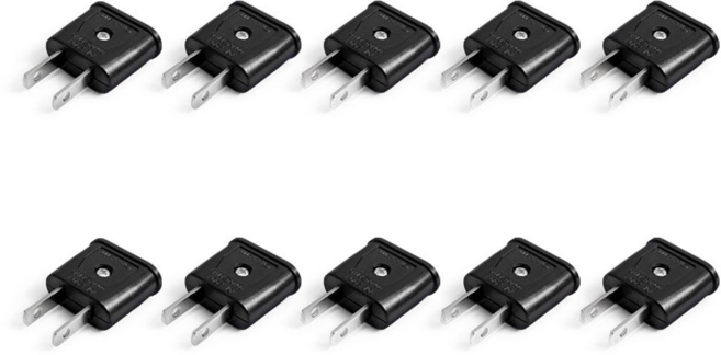 블링 220V 변환 110V 일자 플러그 1구 어댑터 어답터 여행용 돼지코 (10개입), 1세트