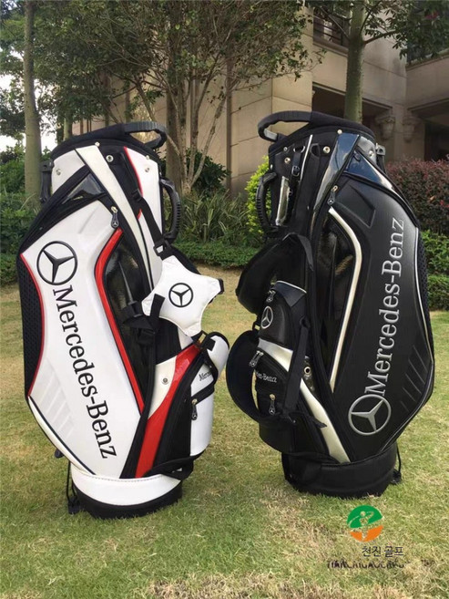 벤츠 골프 스탠드백 클럽백 스탠다드 가방 숄더 스트랩 캐디백, 화이트