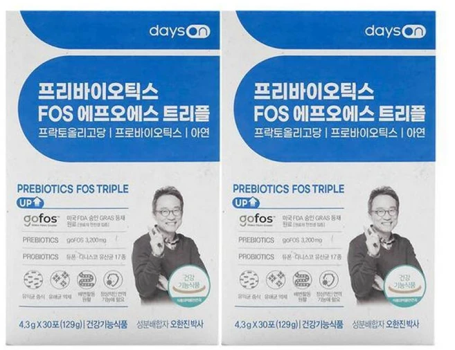 오한진 프리바이오틱스 FOS 트리플 4.3g x 30포 x2박스 /An, 2개 - 쿠팡