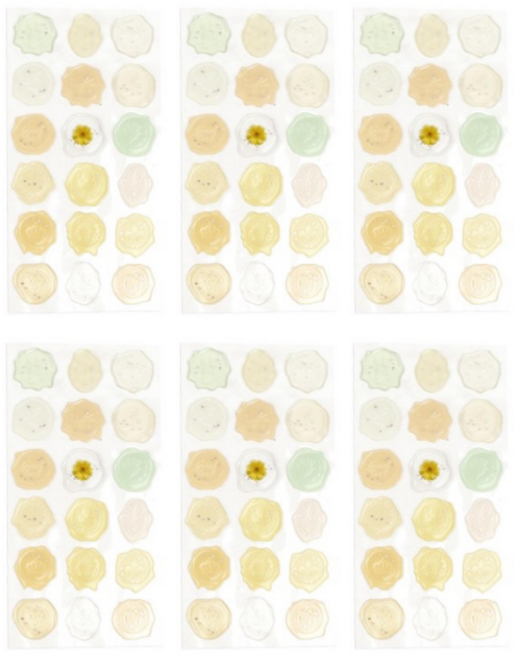 마이팝박스 실링 왁스 청첩장 봉투 스티커 6매 108p, 옐로우