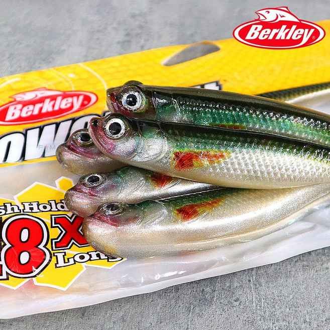 버클리 저크쉐드 7인치 HD 광어 다운샷 웜, 1개, 125g, HB SL 까나리