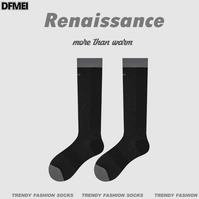 DFMEI Renaissance壓力運動襪子女健身中筒跑步跳繩瑜伽瘦腿壓縮小腿襪