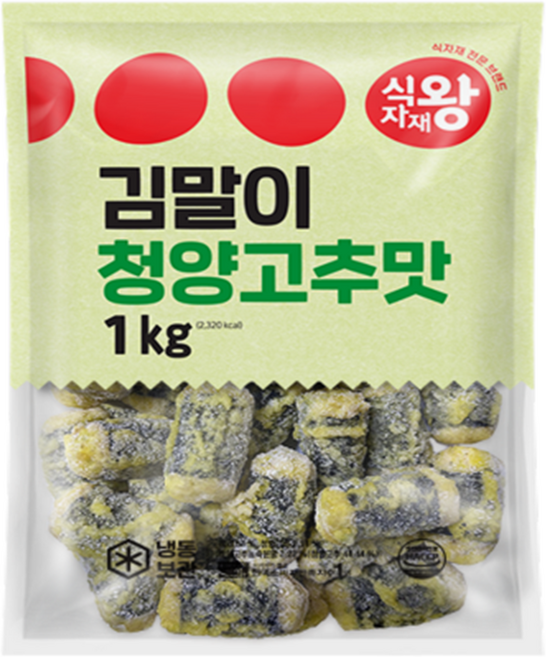 바이오푸드몰_식자재왕 김말이 청양고추맛 1kg, 2개
