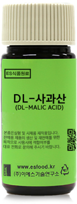 ES식품원료 DL-사과산[0196], 1개, 20g