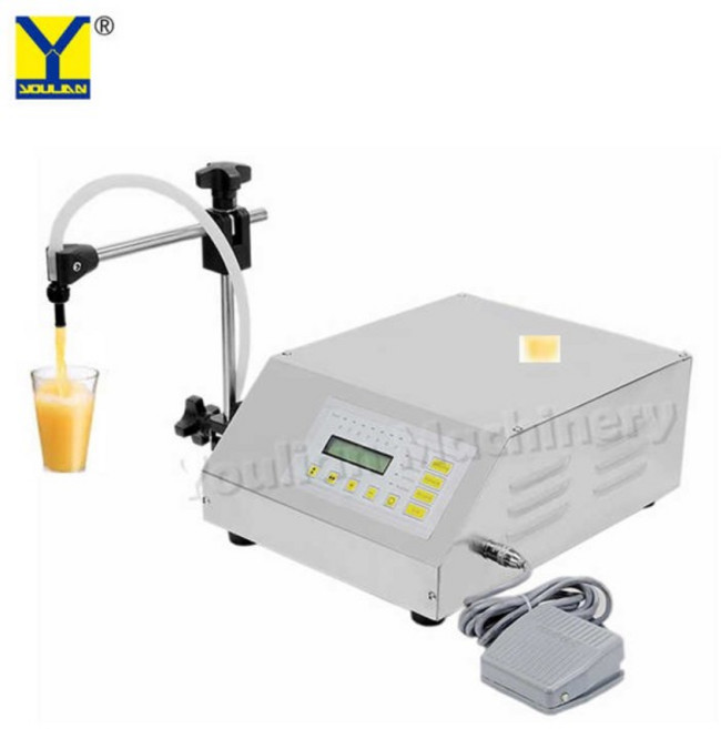 GFK-160 소형 액체 충전 기계 반자동 디지털 제어 향수 물 음료 주스 우유 필러 기계 5-500ml, 01 110V
