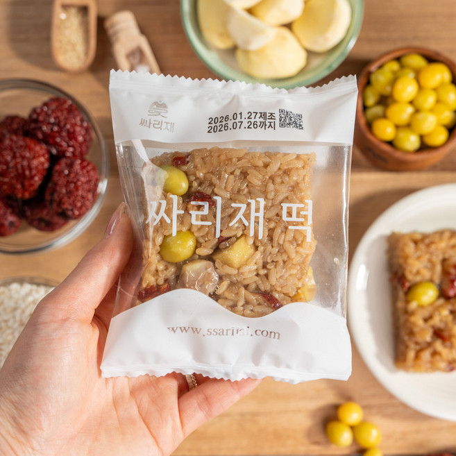 싸리재 미니 약식 100g 8봉 식사대용 개별포장 대추고 약밥 간편식, 8개