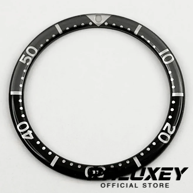 39mm 레진 베젤 인서트 SKX 6105 6309 터틀 아바롬 NH35 시계 케이스 3932.2mm 1개 시계 베젤 링 부, 03 Gray Black