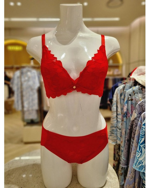 트라이엄프 T드리밍 프리미엄 브라 햄라인 팬티 세트 TCWBR711RD/TCWBP711RDDH5310256