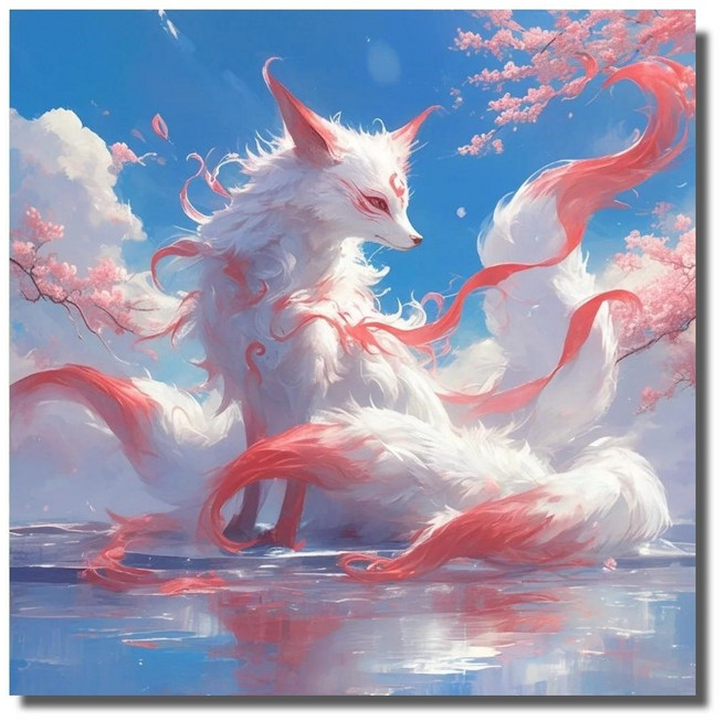 우드 조각퍼즐 여우 신수 구미호 도화 좋은 인연 행운 금전운 가져다주는 풍수지리 직소퍼즐 300 500 1000피스, 1개, 신수 구미호 퍼즐도안1, 300피스