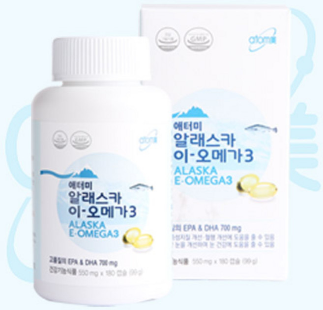 애터미 이 오메가3 6개월분, 180정, 2개