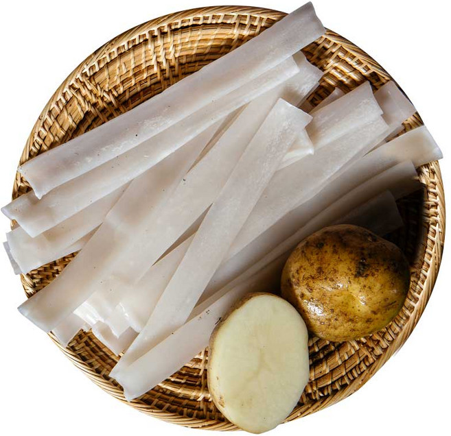 바로 넣어 먹는 쫄깃한 감자납작면 100g 넙적 사리 당면 X10팩 (1000g), 10개