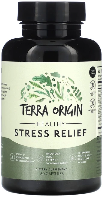 Terra Origin 건강한 스트레스 릴리프 캡슐 60정, TerraOrigin건강한스트레스릴리프캡슐60정, 1개 - 쿠팡