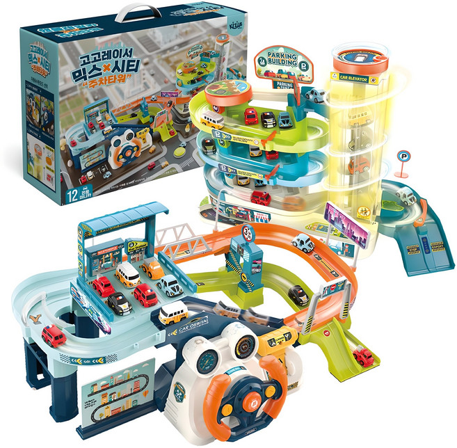 Kizus Mix City 停車塔玩具, 混合顏色