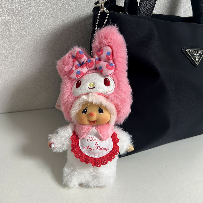 몬치치 마이멜로디 쿠로미 콜라보 산리오 키링 정품, 1개, 핑크