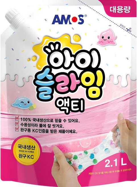 아모스 아이슬라임 액티 2.1L, 1개, 투명