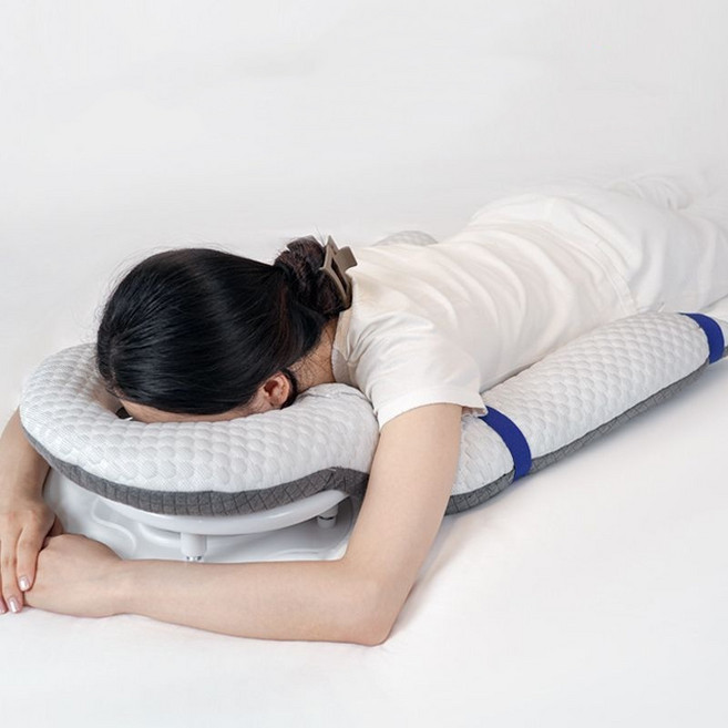 가남 엎드려자는 베개 눈 쿠션 관리 마사지 수면 쿠션 베개, 1개, 그레이