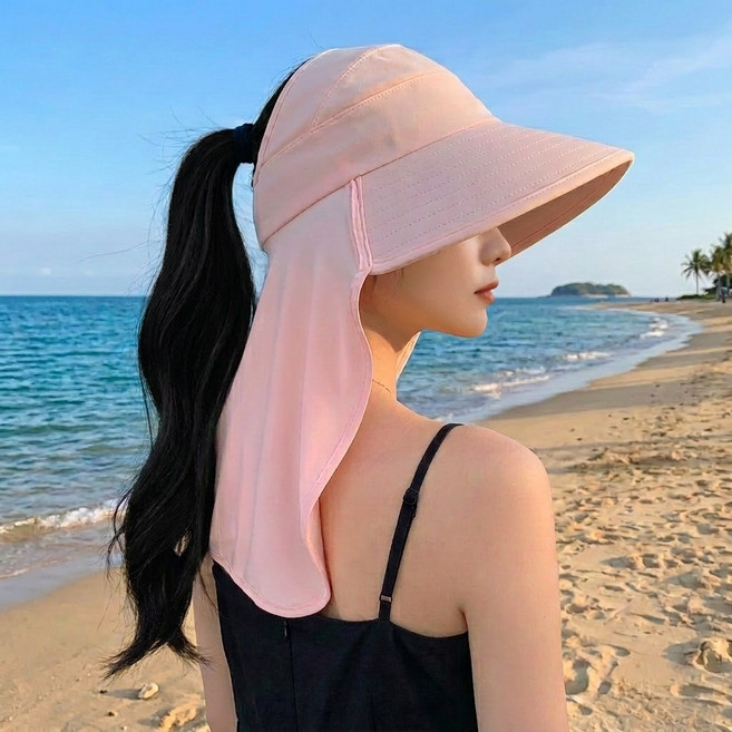 두모르떼 28cm 와이드챙 햇빛가리개 여름 모자