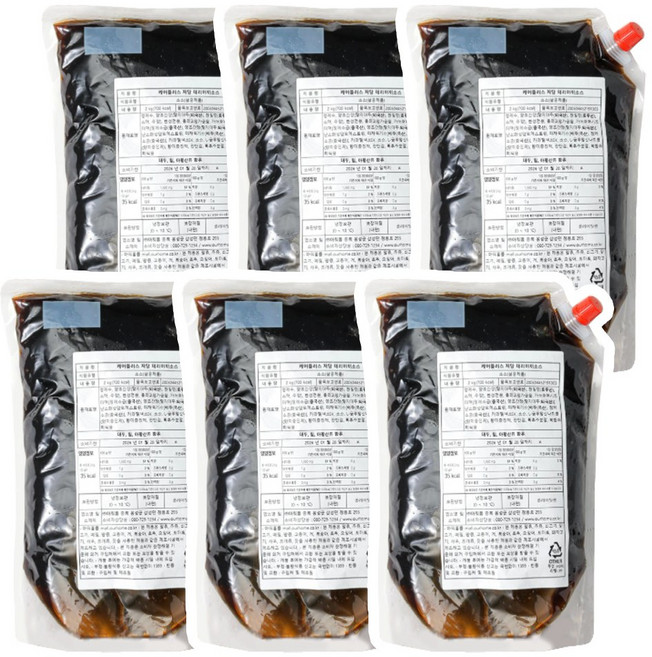 아워홈 케어플러스 저당 데리야끼소스, 6개, 2kg