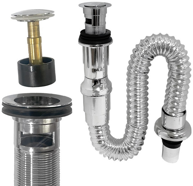 철물마켓 청소가 쉬운 팝업 분리형 일체형트랩 세면대 배수관 바닥트랩 폼업 폽업 아이트랩, 1개